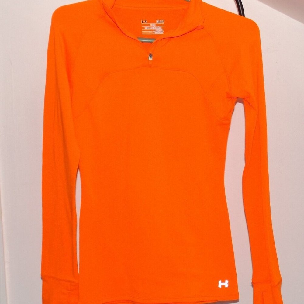 Under Armour Women's Fitted Zip Up Jacket Size S Small - Orange #150